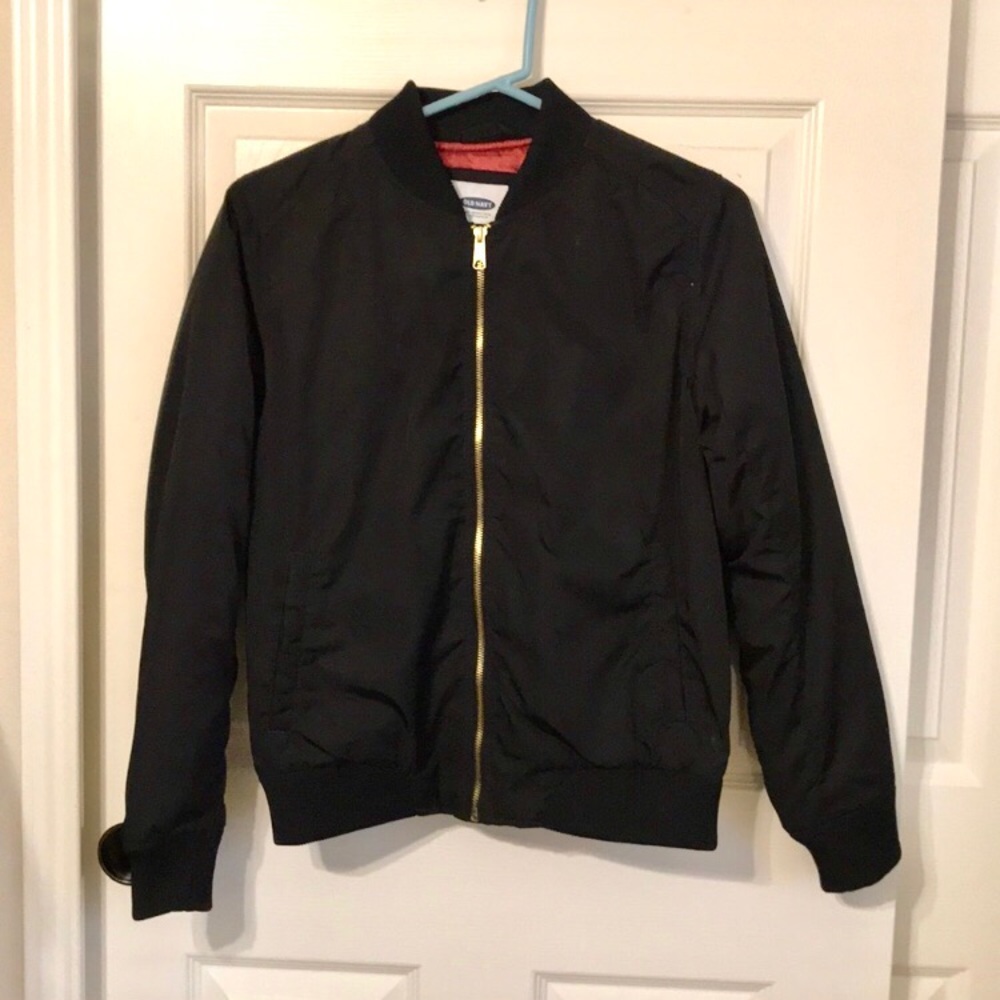 Old Navy Black Bomber Jacket (Size M)